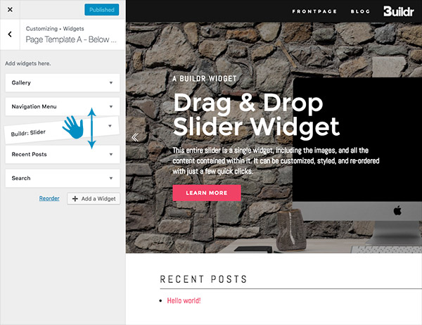 Buildr’s Built-in Page Builder